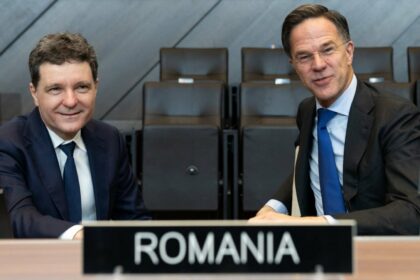 Secretarul general al NATO, Mark Rutte, și Nicușor Dan. Foto: presidency.ro