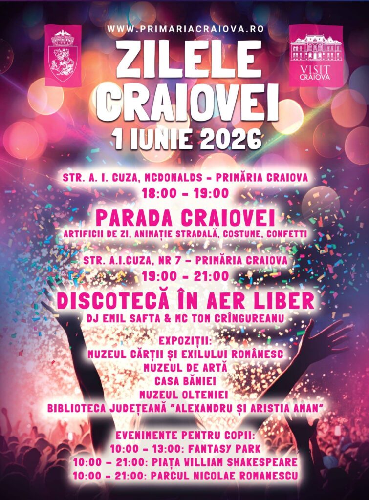 Craiova sărbătorește 1 iunie cu parade și spectacole
