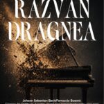Poster announcing Razvan Dragnea concert by Filarmonica Oltenia Craiova; dramatic broken piano image, event date May 6, 2026 at 19:00.