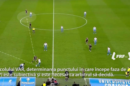 Analiza CCA privind faza premergătoare golului doi marcat de Craiova în meciul cu Dinamo