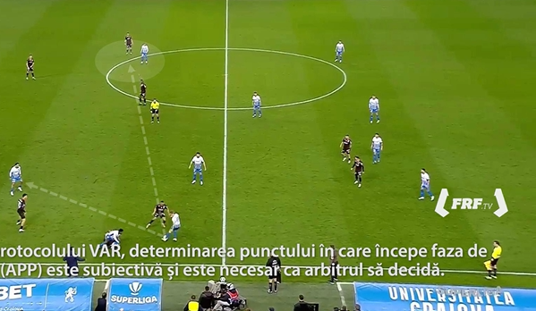 Analiza CCA privind faza premergătoare golului doi marcat de Craiova în meciul cu Dinamo