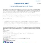Formal press release page with EU and Romanian logos, title 'Comunicat de presă' dated May 2026.