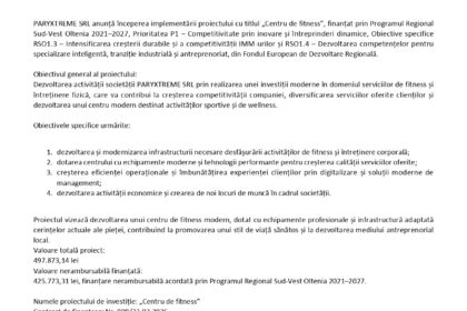 Formal press release page with EU and Romanian logos, title 'Comunicat de presă' dated May 2026.