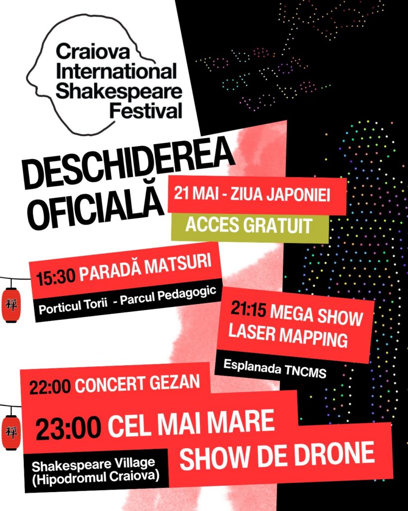 Începe Festivalul Internațional Shakespeare Craiova 2026! 