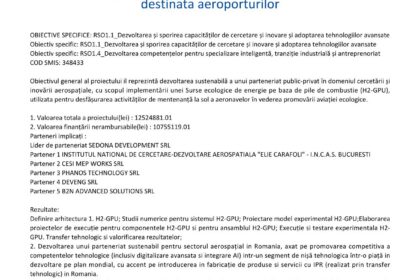 Sursă ecologică de energie bazată pe pile de combustie, destinata aeroporturilor