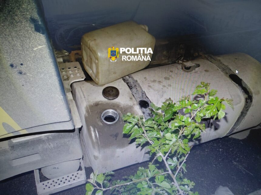 Prinși în flagrant, în timp ce încercau să fure motorină dintr-un tir parcat în apropierea unei stații Peco