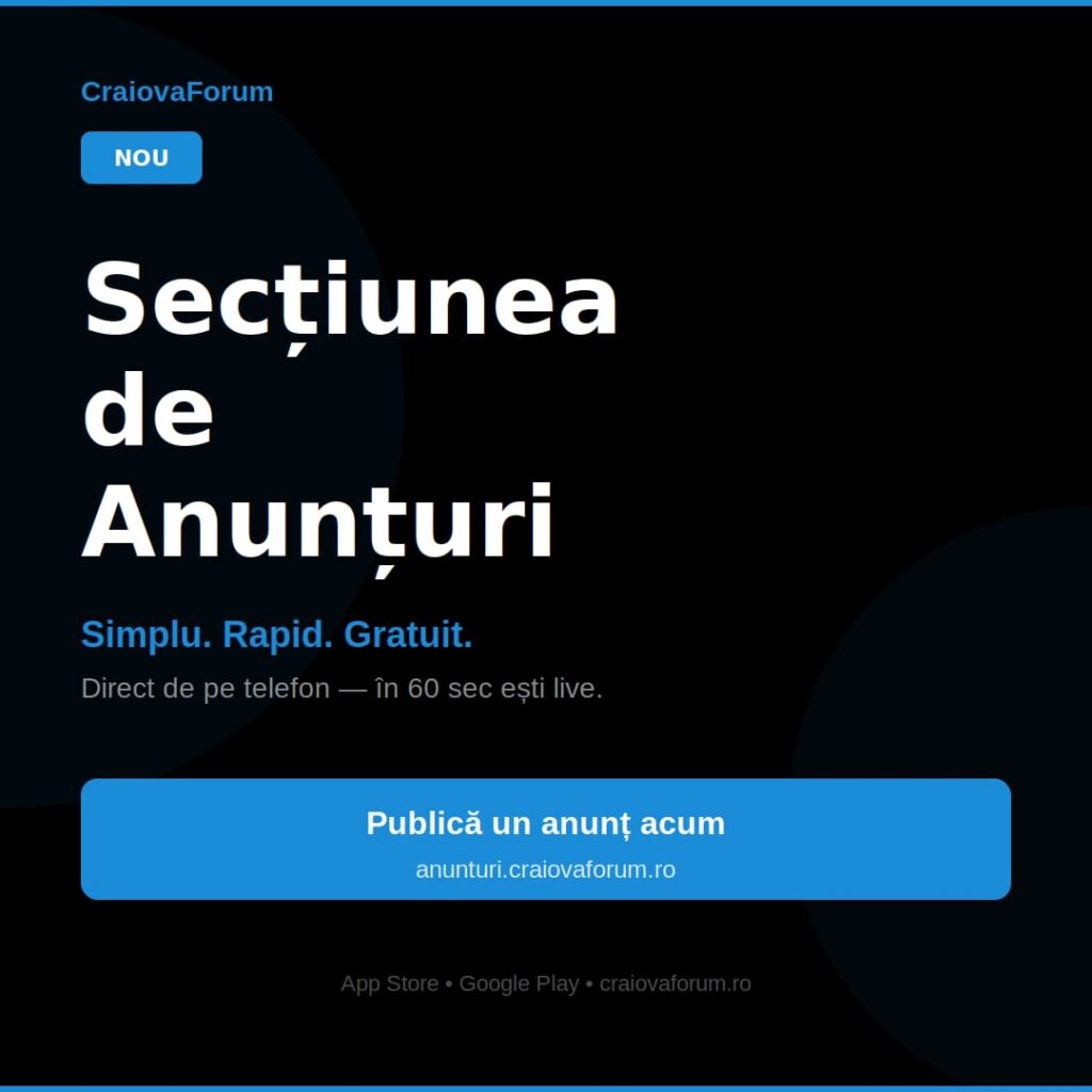 CraiovaForum implineste 22 de ani si lanseaza noua platforma de anunturi gratuite