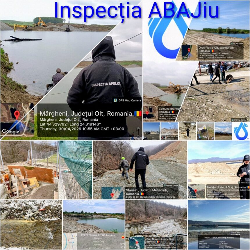 ABA Jiu: Amenzi de 1,86 milioane lei în trei luni
