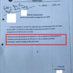 Document administrativ de la Primăria Slatina, cu siglă și text despre bugetul pe 2026, cu două puncte evidențiate într-un chenar roșu