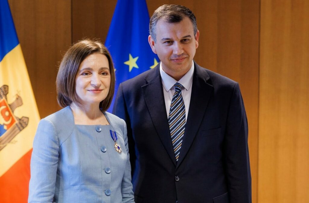 Eugen Tomac, alături de Maia Sandu. Foto: Facebook