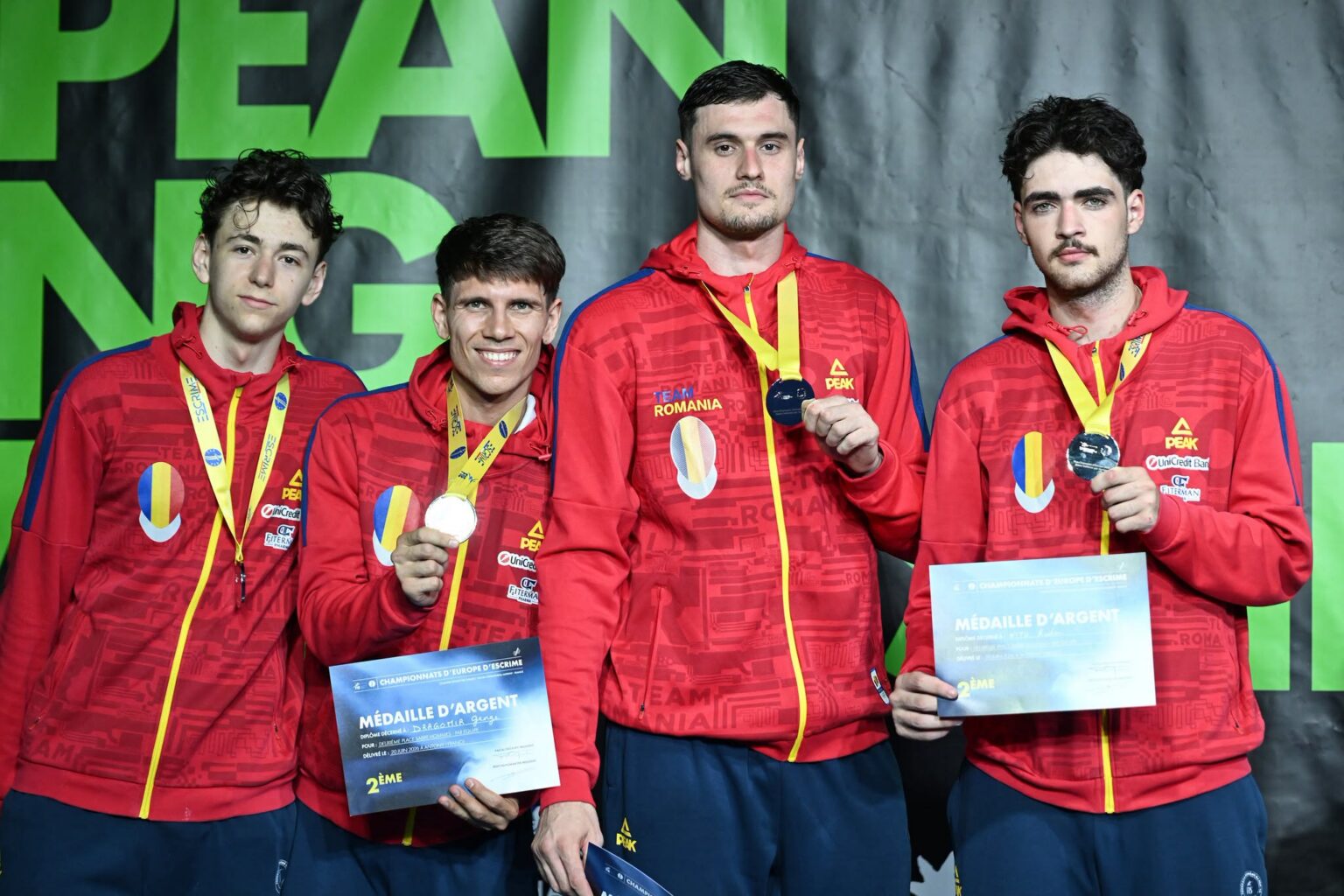 România ia argintul la Campionatele Europene de Scrimă. Foto: Federatia Romana de Scrima