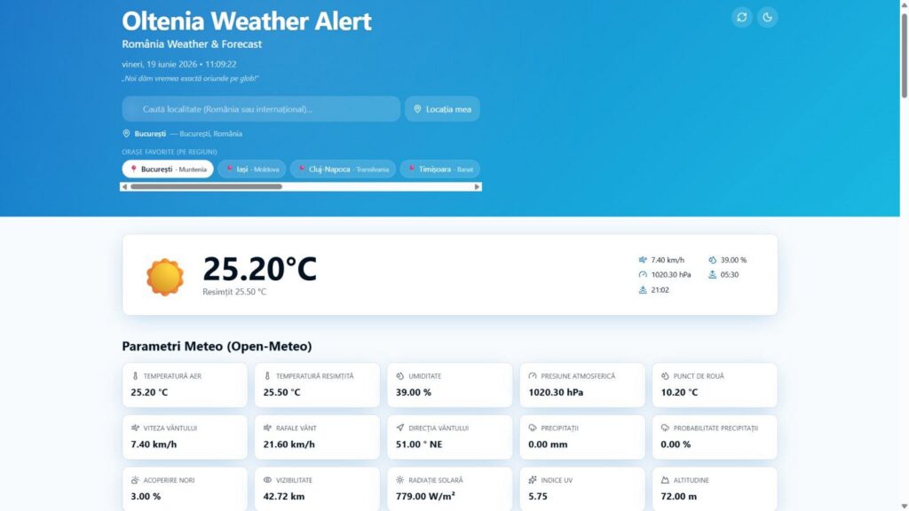 Un elev din Oltenia lansează o aplicație meteorologică - Jurnalul Olteniei – Știri din Craiova și Oltenia Un elev din Oltenia lansează o aplicație meteorologică