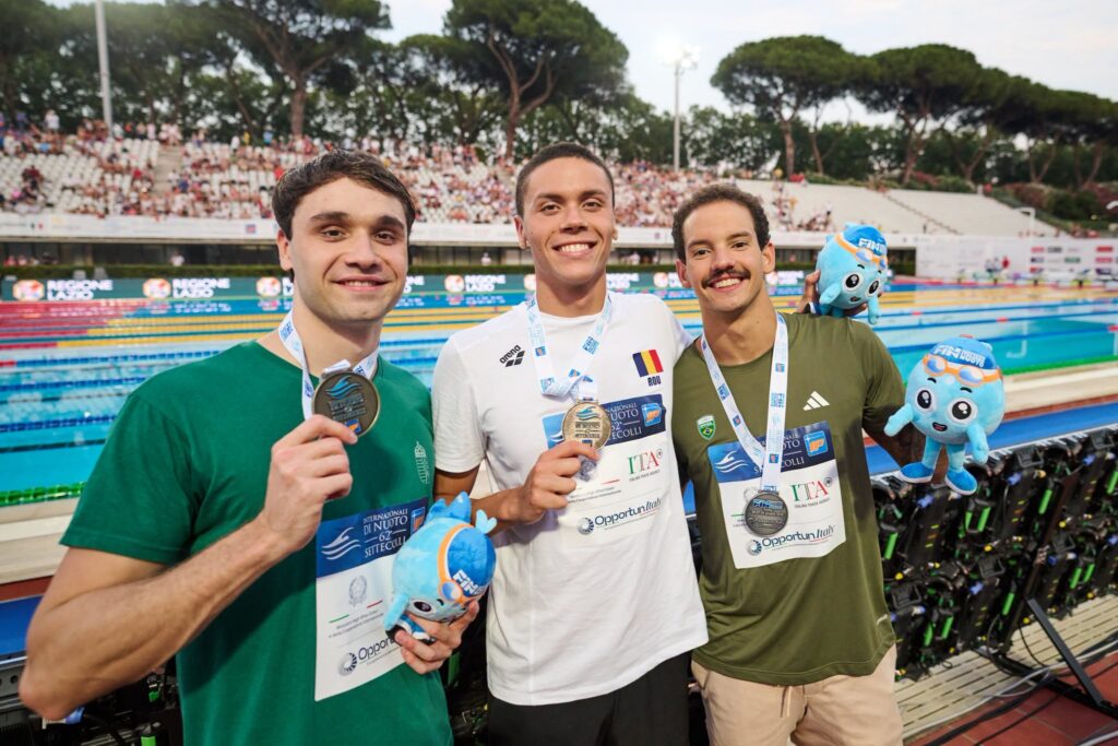 David Popovici, aur și record nou la 100m liber. Foto: FRNPM