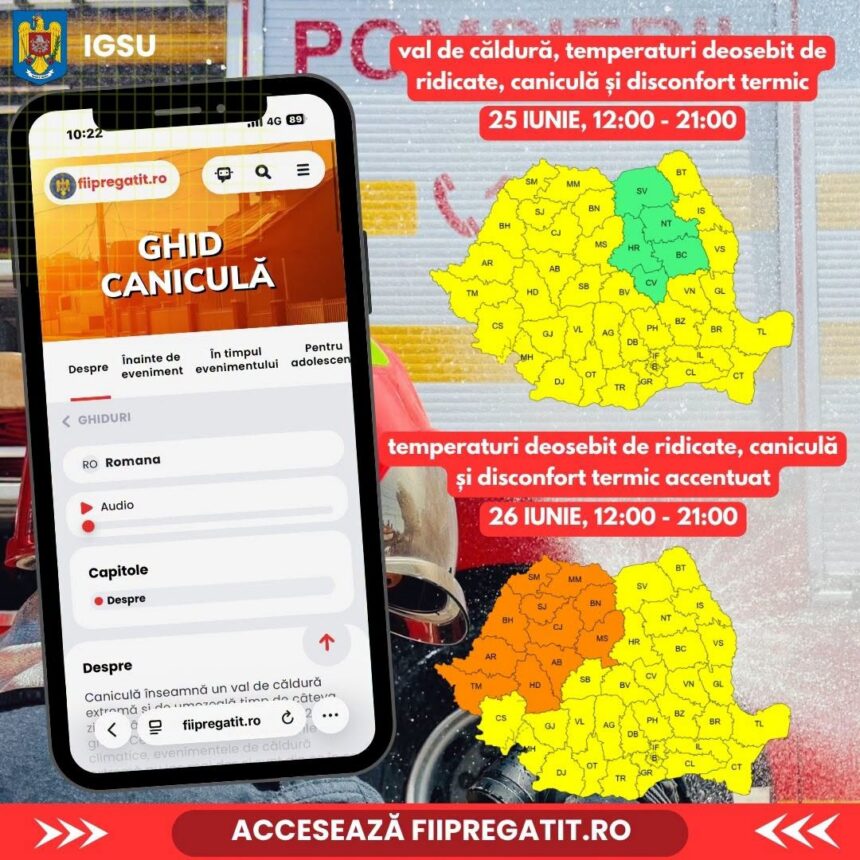 IGSU avertizează: Nu lăsați copiii în mașină pe caniculă