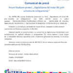 Press release document header with EU and regional program logos and the title 'Comunicat de presă' (June 2026).