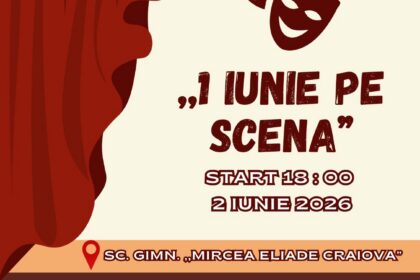 „1 Iunie pe scenă”: Elevii din Craiova sărbătoresc Ziua Copilului printr-un spectacol de teatru inedit, creat în totalitate de ei