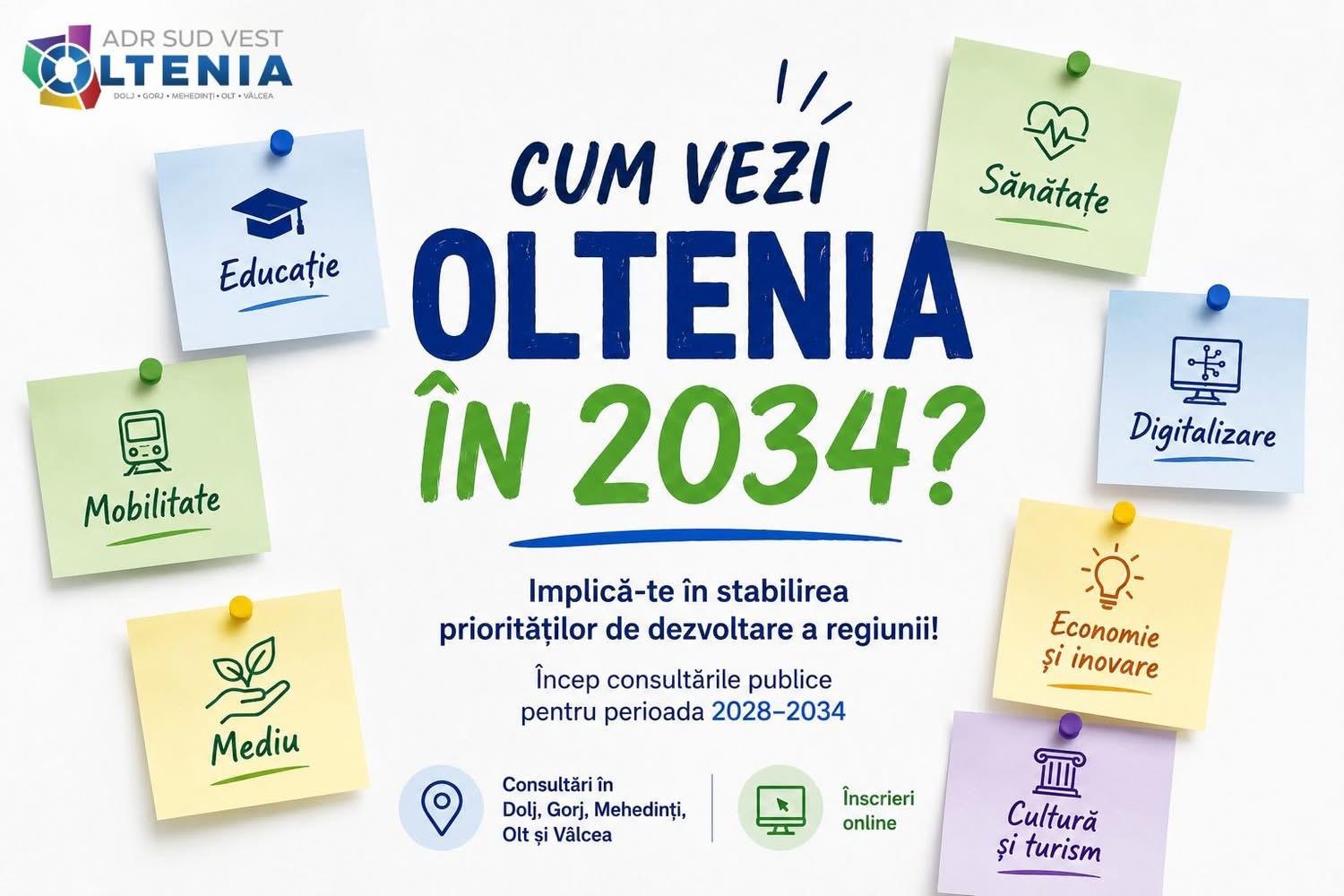 ADR Sud-Vest Oltenia începe consultările pentru PDR 2028–2034