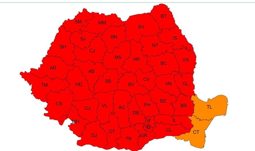 O nouă zi caniculară! ANM: Temperaturile ating 41°C!