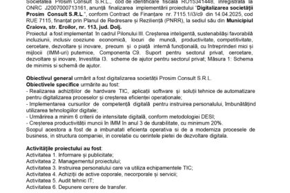 Header image showing EU and Romanian government logos with the large blue title 'Comunicat de presă' and subtitle 'PNRR: Fonduri pentru România modernă și reformată' (press release header).
