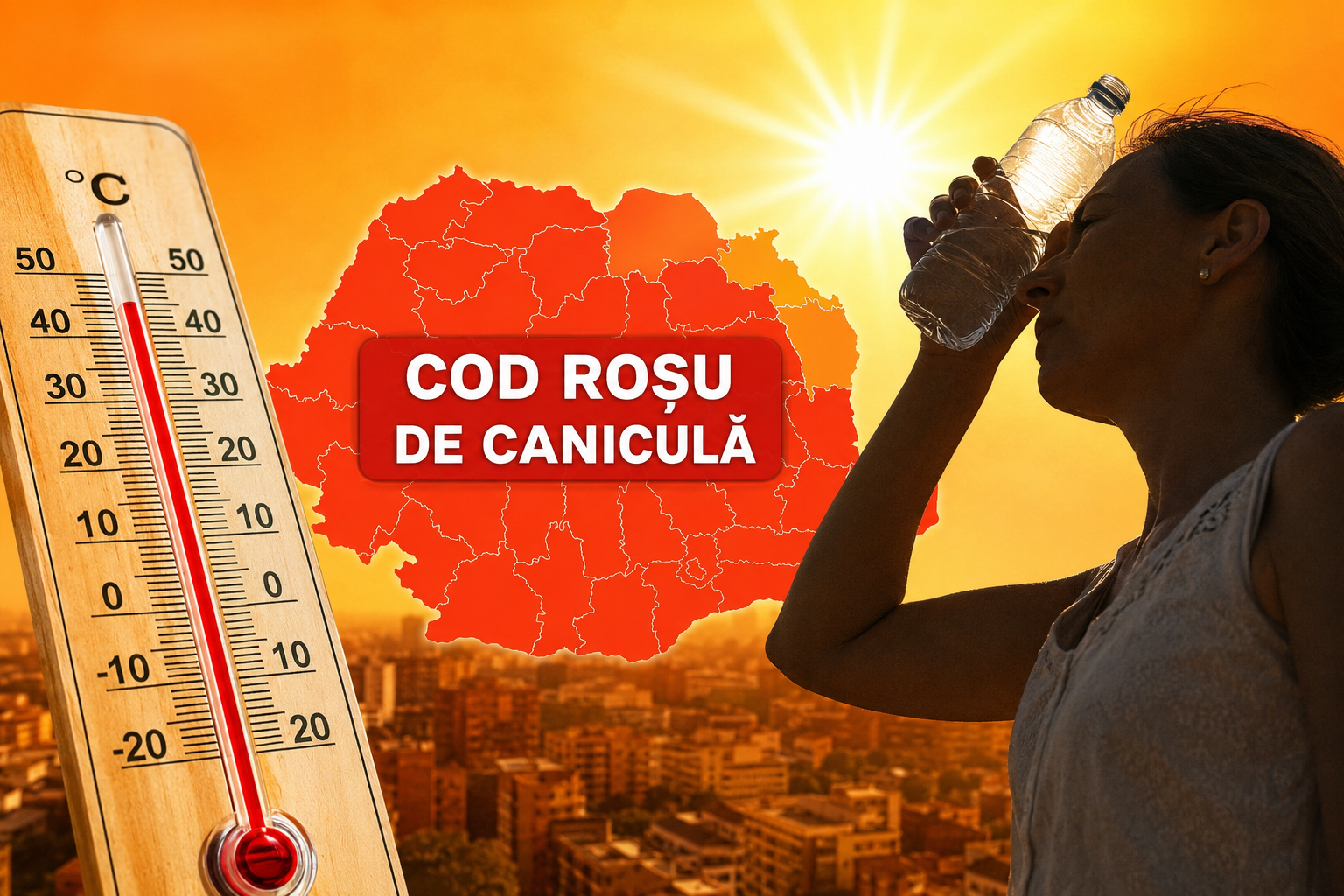 O nouă zi caniculară! ANM: Temperaturile ating 41°C