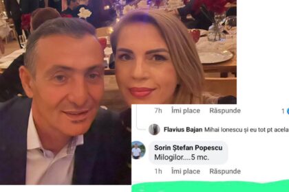 Couple taking a close-up selfie at a formal dinner event with table settings in the background.