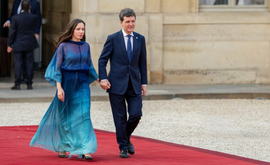 Nicușor Dan și Mirabela Grădinaru, la Palatul Elysee. Foto: presidency.ro