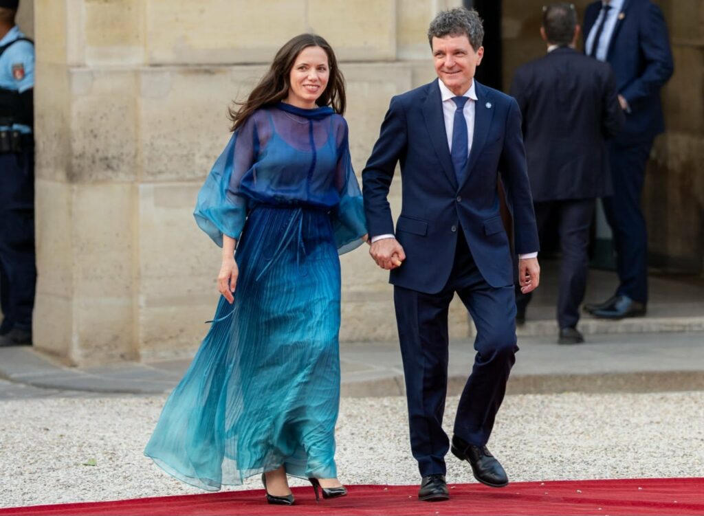 Nicușor Dan și Mirabela Grădinaru, la Palatul Elysee. Foto: presidency.ro