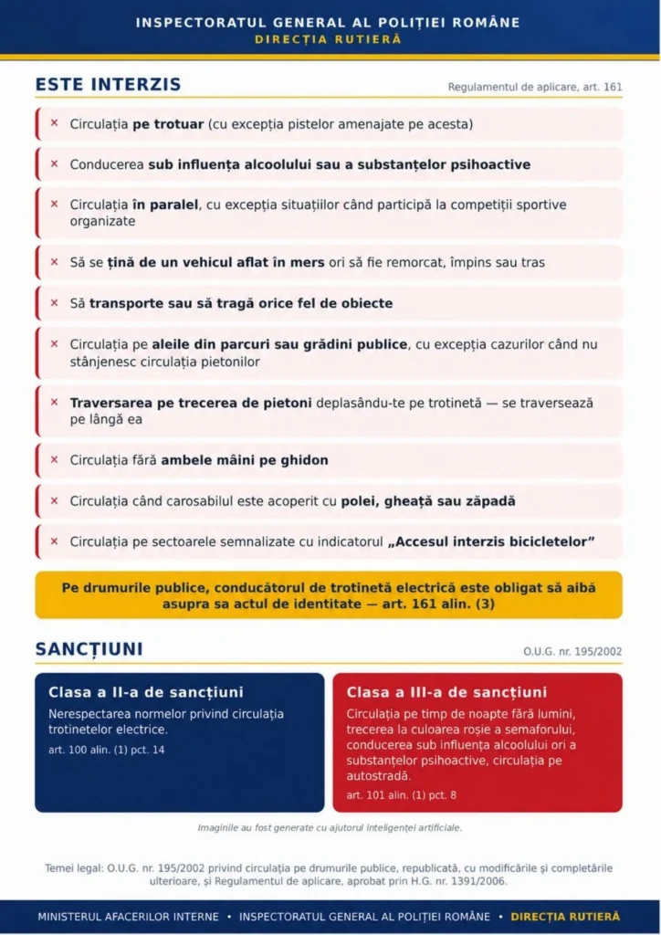 IPJ Mehedinți, avertisment clar pentru cei cu trotinete - Jurnalul Olteniei – Știri din Craiova și Oltenia IPJ Mehedinți, avertisment clar pentru cei cu trotinete