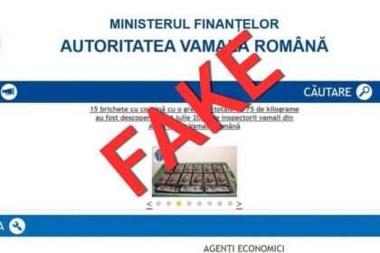 Autoritatea Vamală Română: Dezinformare grosolană în online