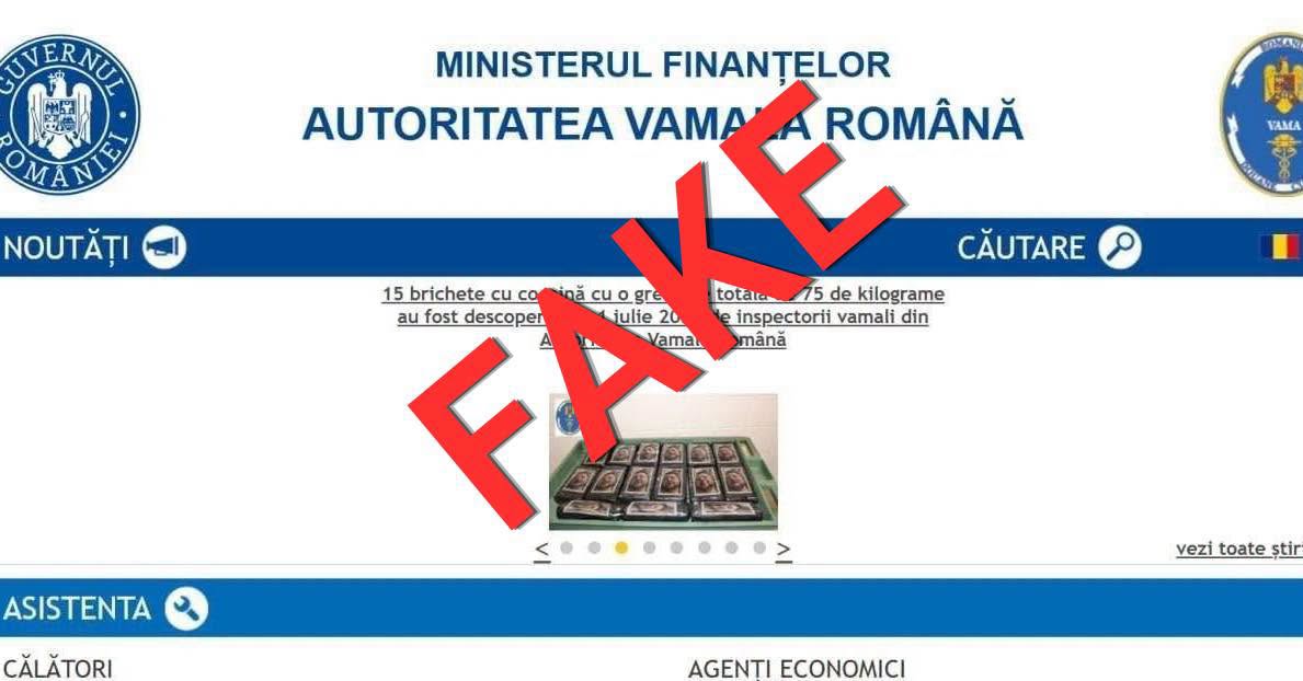 Autoritatea Vamală Română: Dezinformare grosolană în online