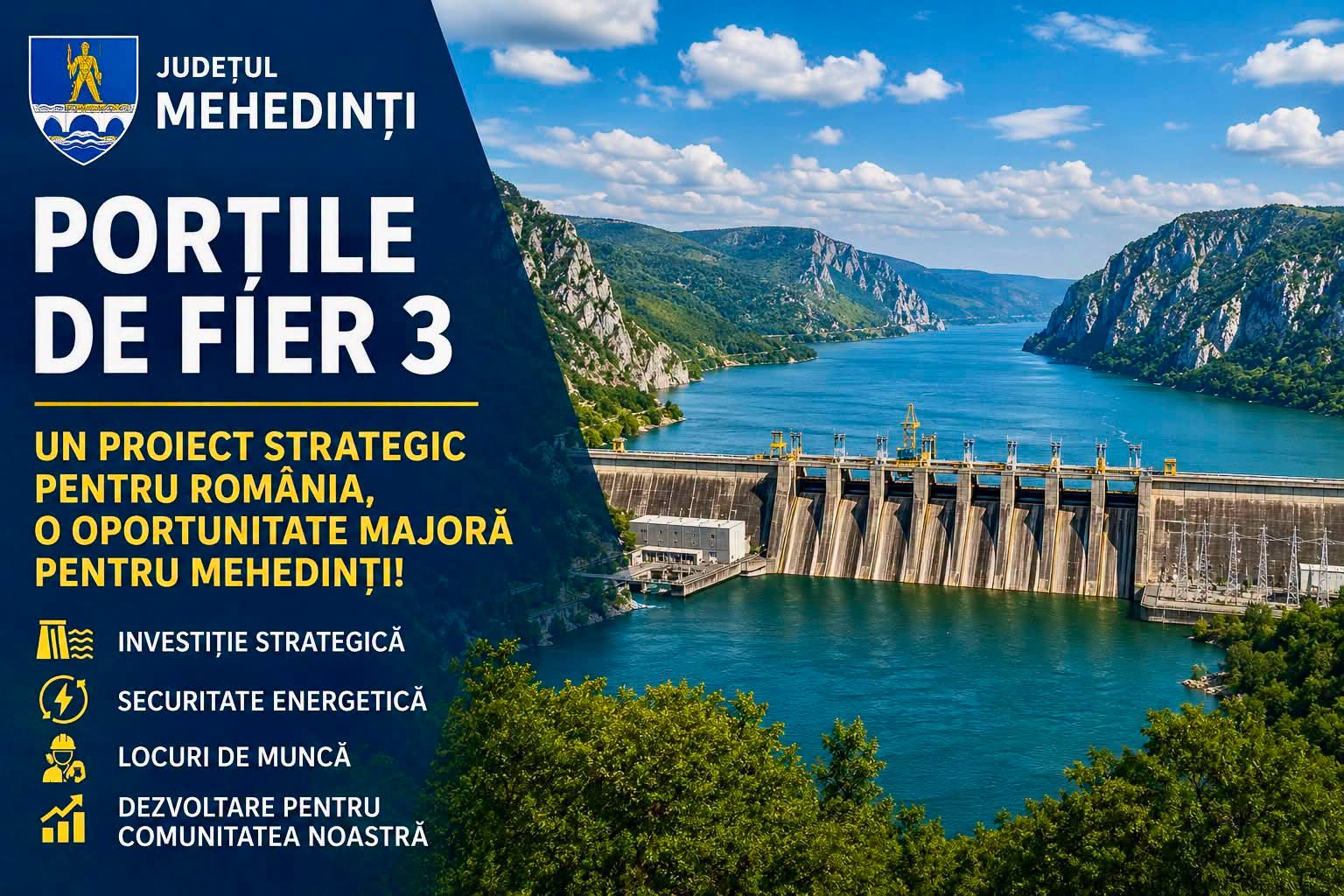 Porțile de Fier 3: investiție strategică pentru Mehedinți