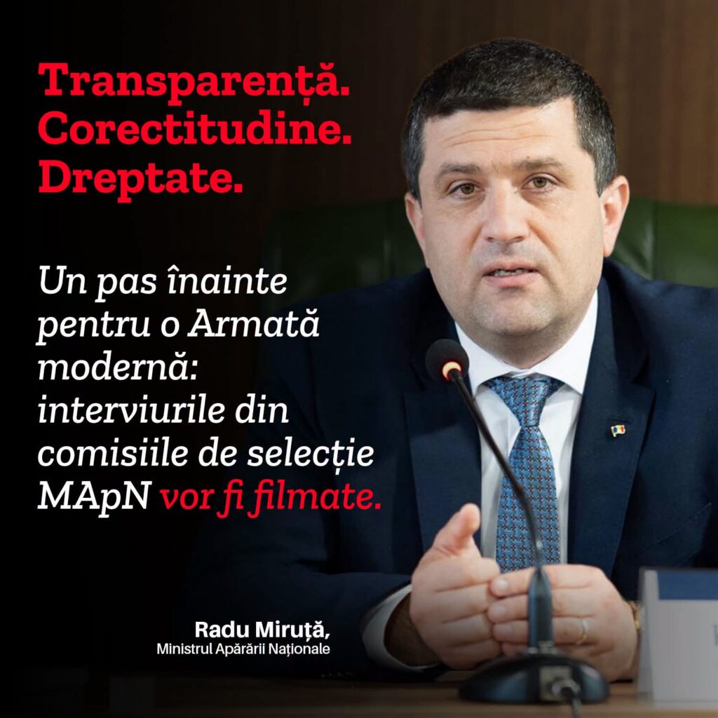 Schimbare în MApN: Interviurile de angajare vor fi filmate - Jurnalul Olteniei – Știri din Craiova și Oltenia Schimbare în MApN: Interviurile de angajare vor fi filmate