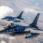 A treia dronă doborâtă de un F-16 românesc. Foto: Facebook/ arhiva MApN, Bogdan Pantilimon