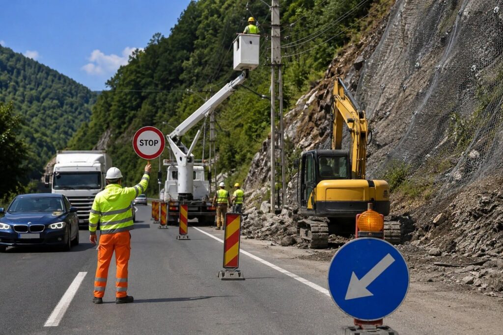 DRDP Craiova: Restricții pe Centura Călimănești