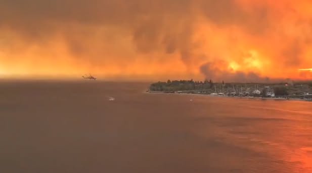 Incendii devastatoare în Grecia și Turcia. Foto: Facebook/ Consulatul General al României la Salonic