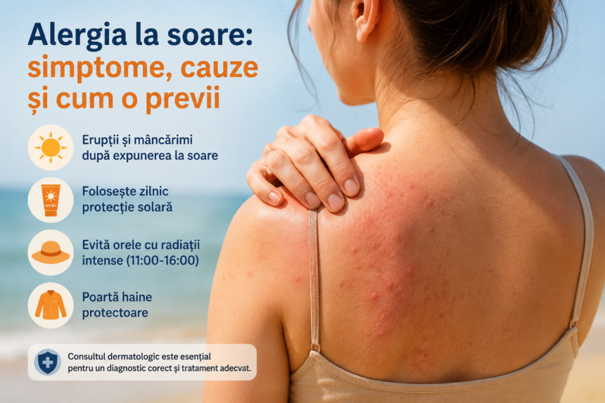 Alergia la soare: simptome, cauze și cum o previi