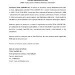 Romanian government press release document header with logos and bold title 'COMUNICAT DE PRESĂ' detailing the finalization of a project called 'PNRR: Fonduri pentru România modernă și reformată'