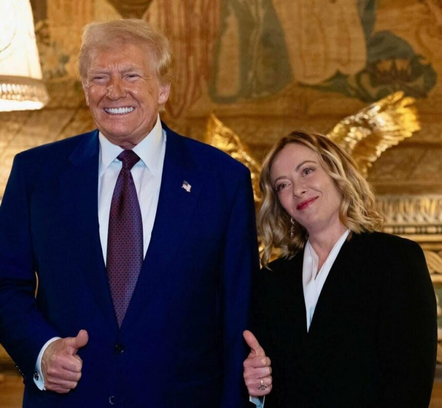 Donald trump și Giorgia Meloni Foto Facebook Giorgia Meloni