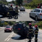 Craiova: Accident cu trei mașini și un rănit la spital