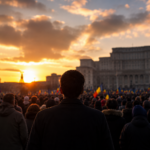 Ordine și stabilitate sau democrație? Ce vor românii. Foto generată cu AI
