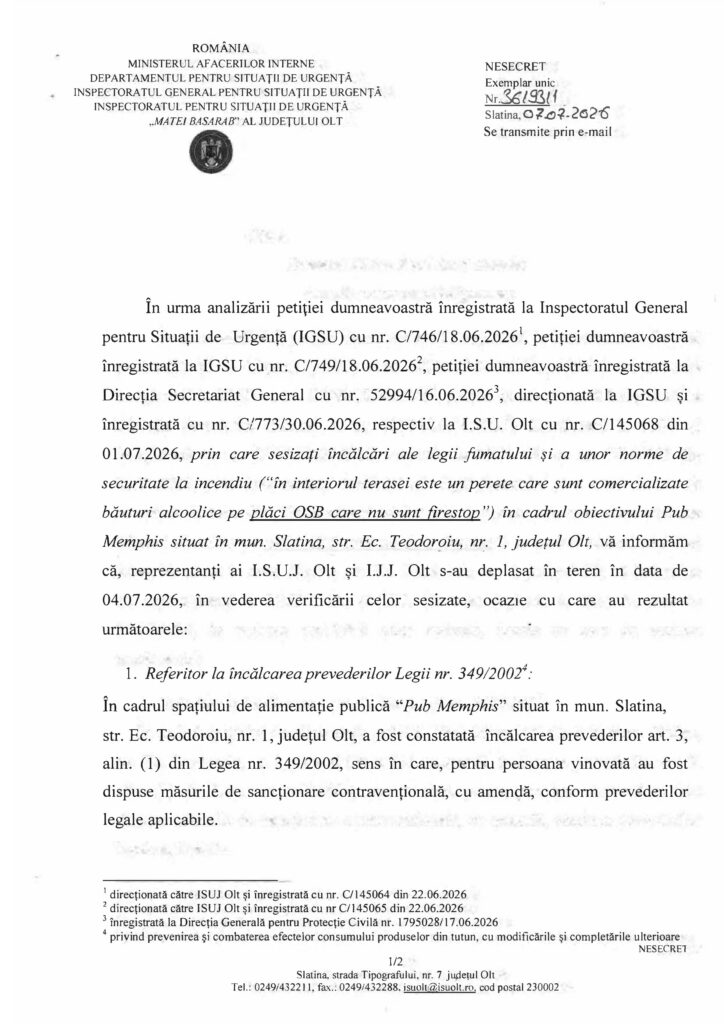 Pagina 1 dintr-un document oficial românesc cu antet guvernamental și text în română.