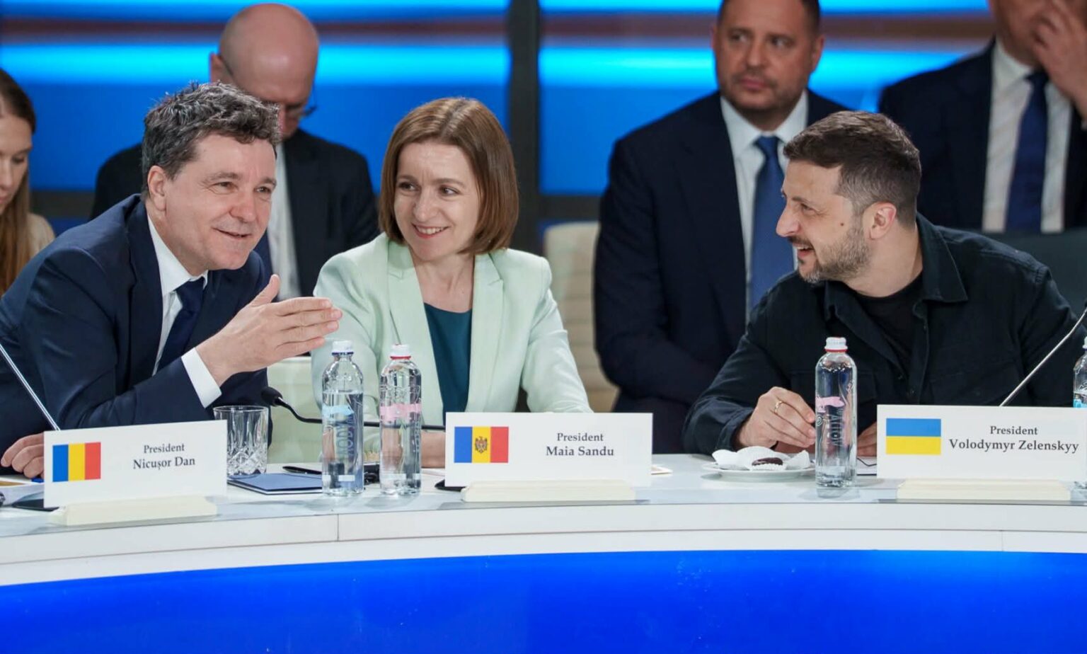 Nicușor Dan, Maia Sandu și Volodimir Zelenski, la Summitul „Ucraina – Europa de Sud-Est”, 2025. Foto: presidency.ro
