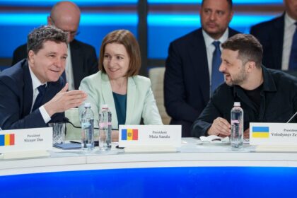 Nicușor Dan, Maia Sandu și Volodimir Zelenski, la Summitul „Ucraina – Europa de Sud-Est”, 2025. Foto: presidency.ro