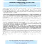 Header of a Romanian press release with EU flag logo and the title 'COMUNICAT DE PRESĂ' beside a blue banner and government seal logos.