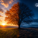 Toamna astronomică 2026: Când nopțile devin mai lungi. Foto generată cu AI