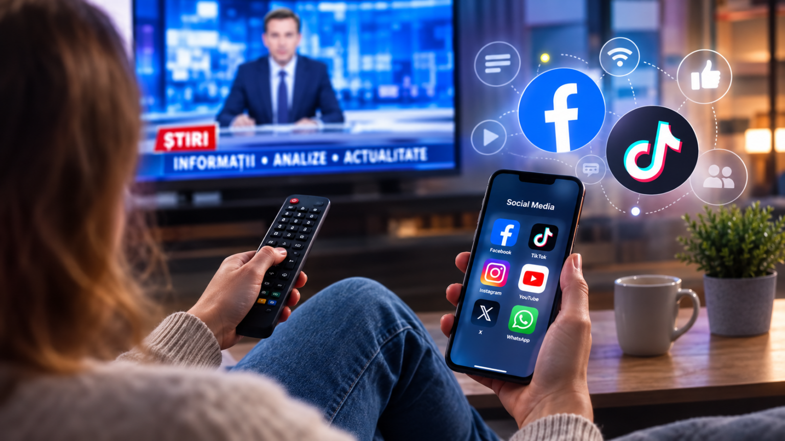 Televiziunea rămâne sursa dominantă de informare