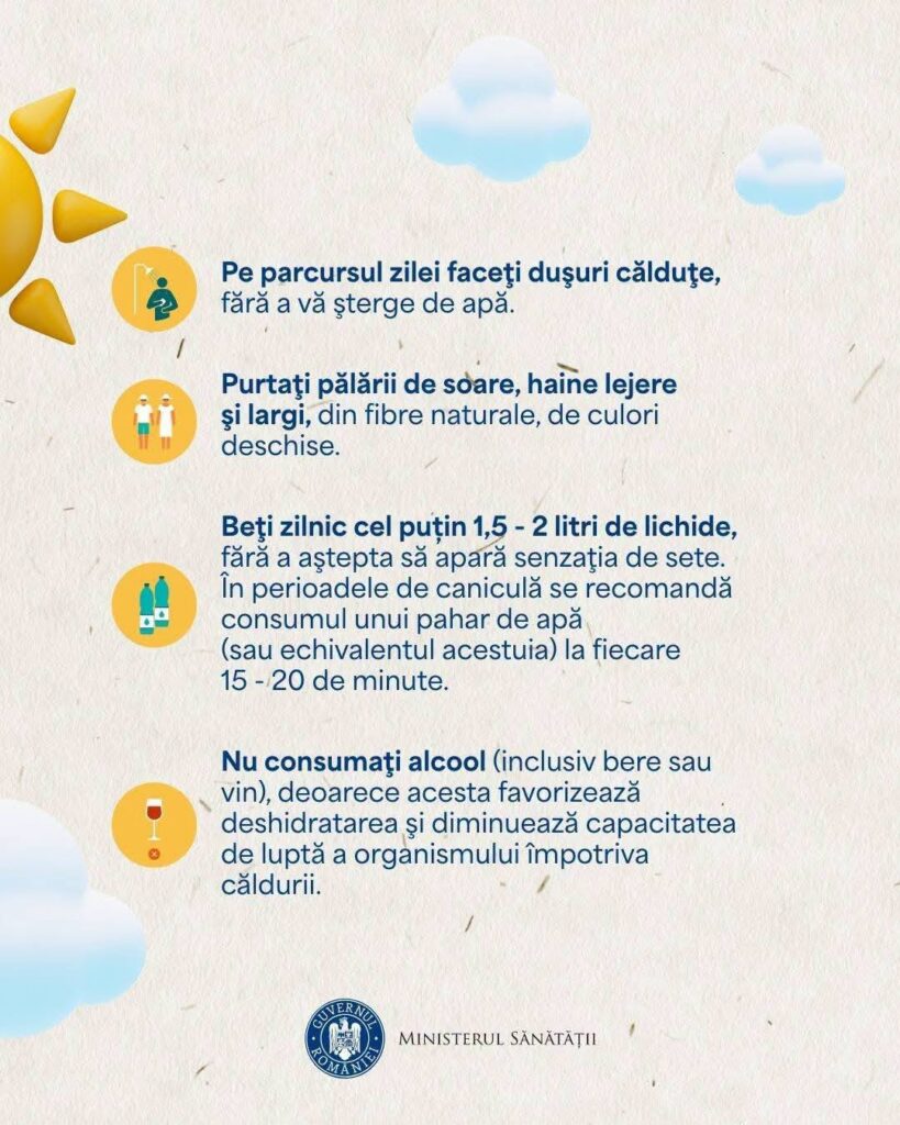 Caniculă: Ministerul Sănătății activează măsuri speciale