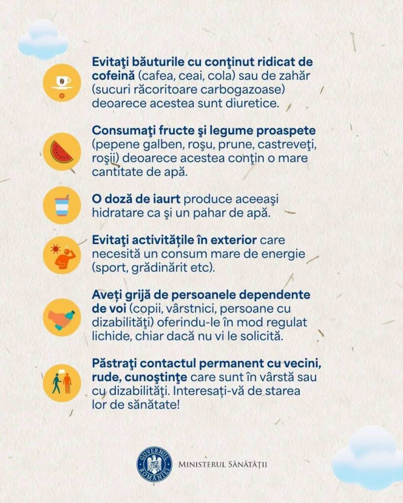 Caniculă: Ministerul Sănătății activează măsuri speciale
