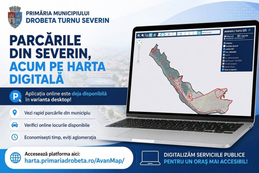 Harta parcărilor din Drobeta, disponibilă online