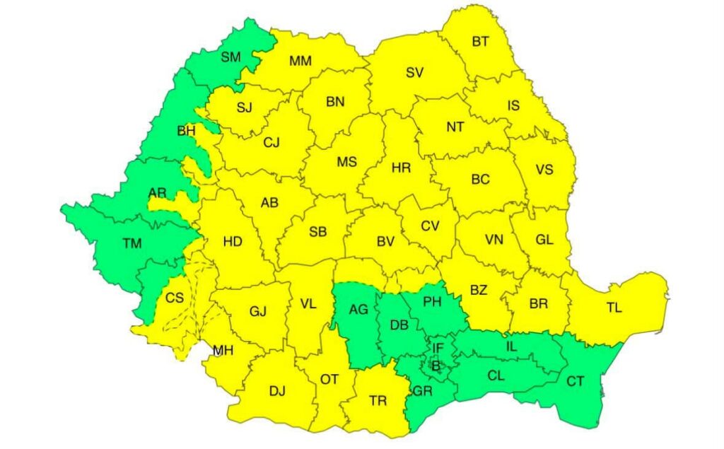 ANM: Caniculă, vijelii și temperaturi în scădere